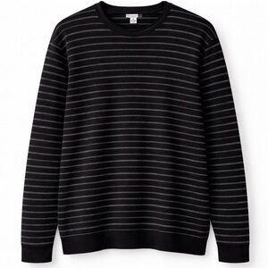 Calvin Klein Striped Crewneck Sweater Gray Size XXL